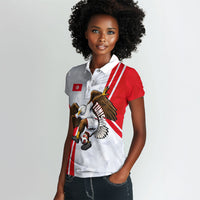 Personalized Tunisia Soccer Women Polo Shirt Tunisia Flag Eagle Football Mascot