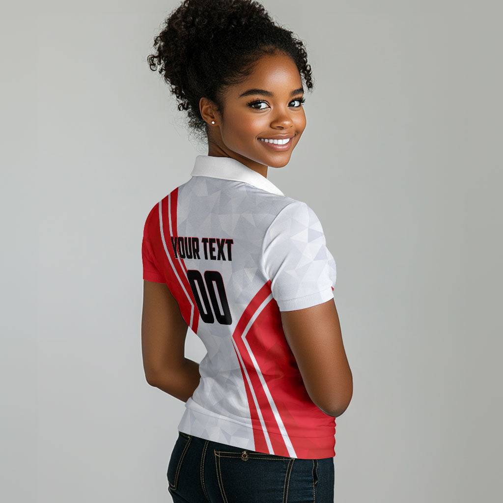 Personalized Tunisia Soccer Women Polo Shirt Tunisia Flag Eagle Football Mascot