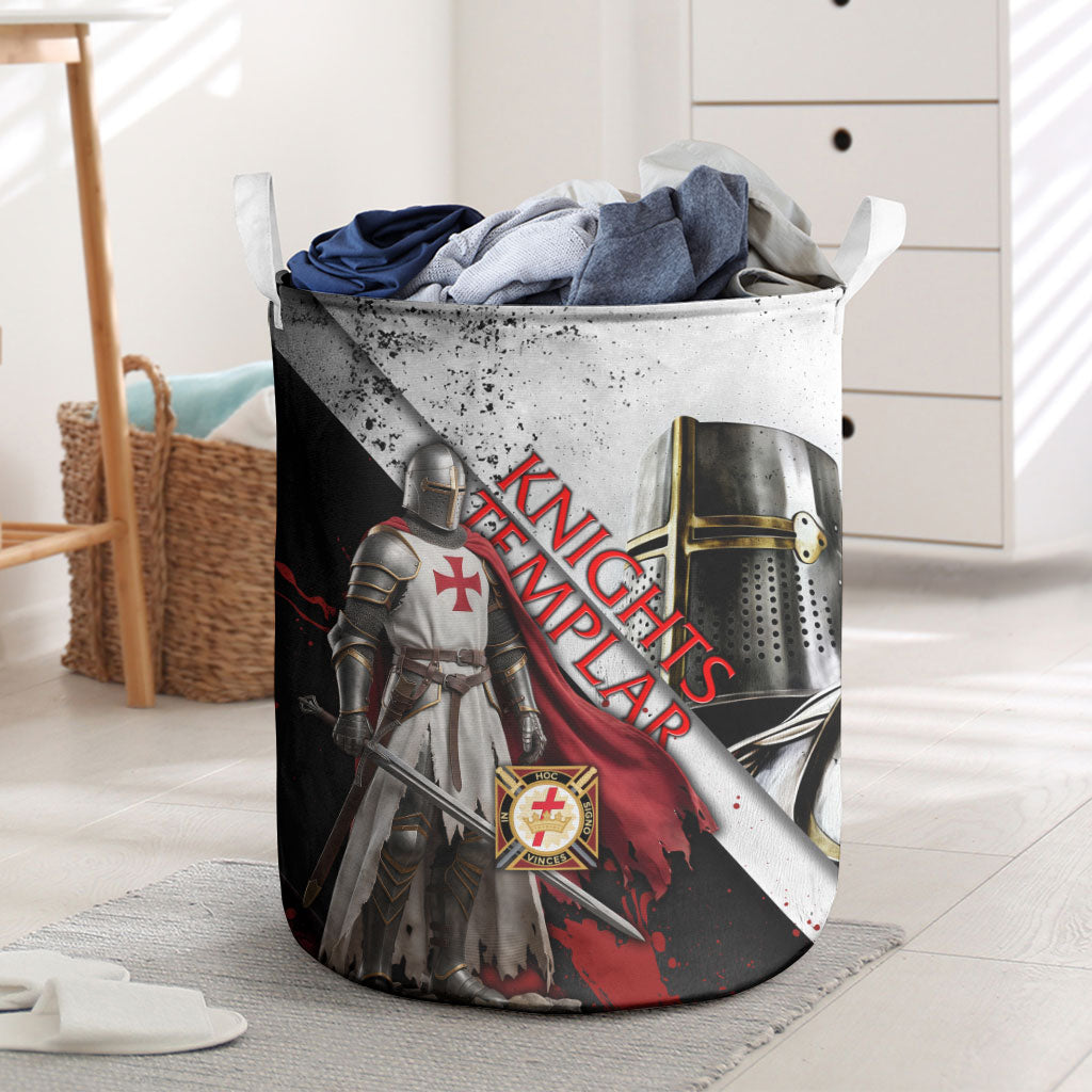 Knights Templar Laundry Basket Crusader Warrior Full Armor Red Cross