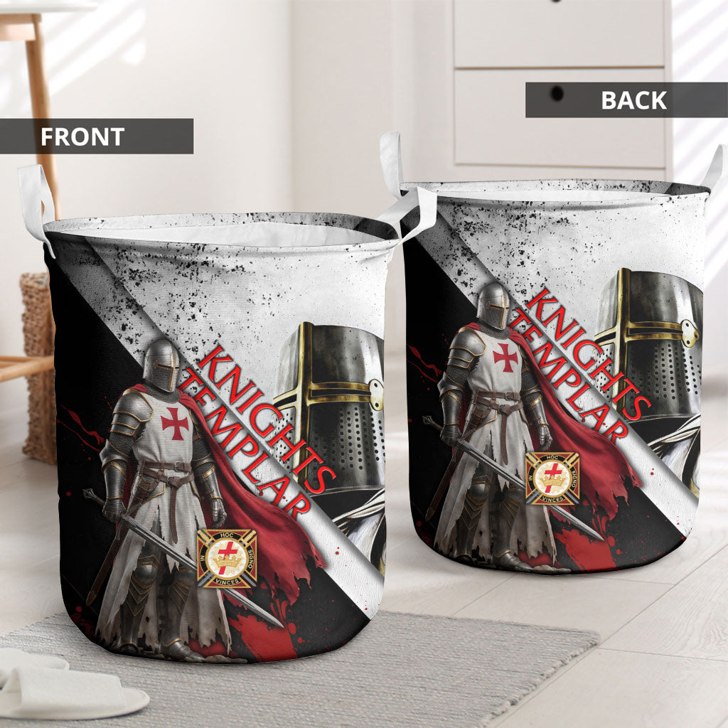 Knights Templar Laundry Basket Crusader Warrior Full Armor Red Cross