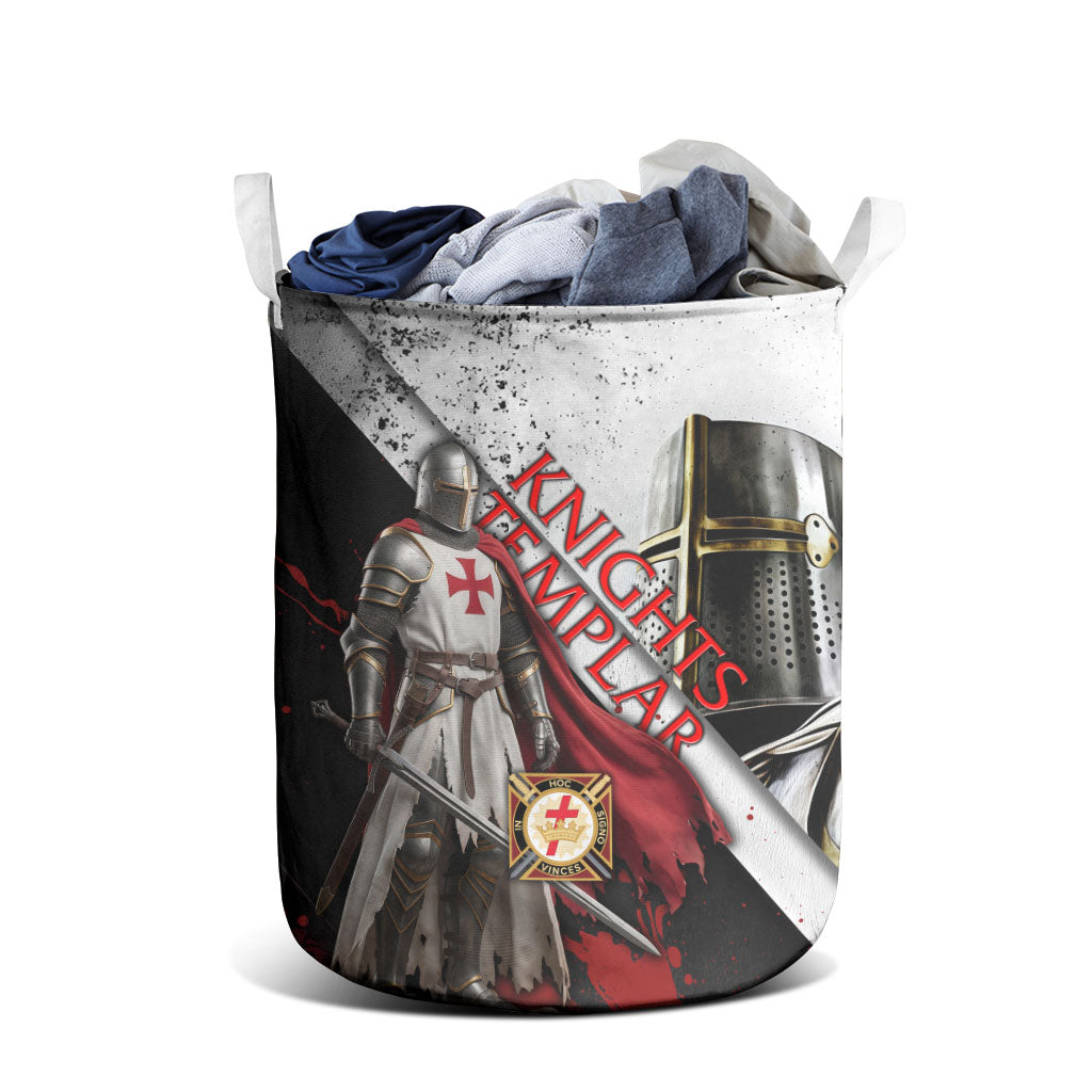 Knights Templar Laundry Basket Crusader Warrior Full Armor Red Cross
