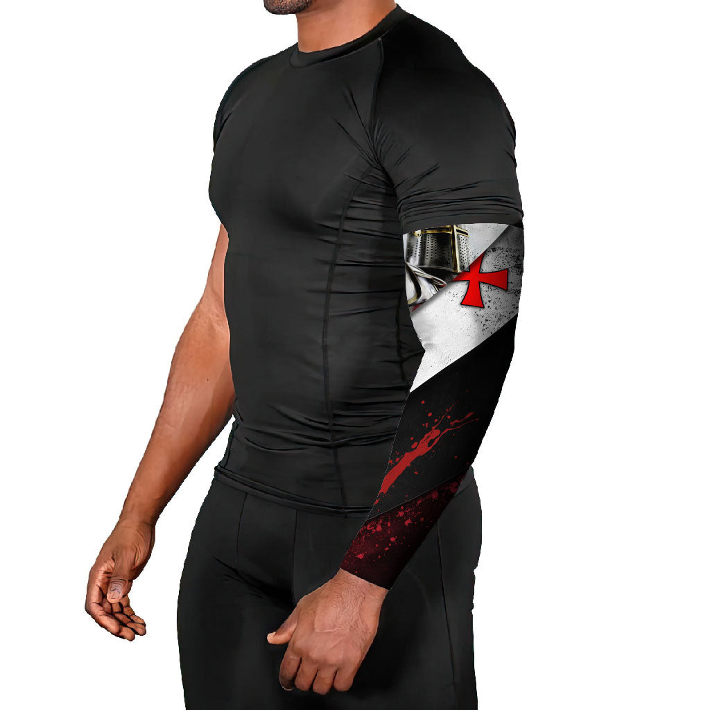 Knights Templar Arm Sleeves Crusader Warrior Full Armor Red Cross