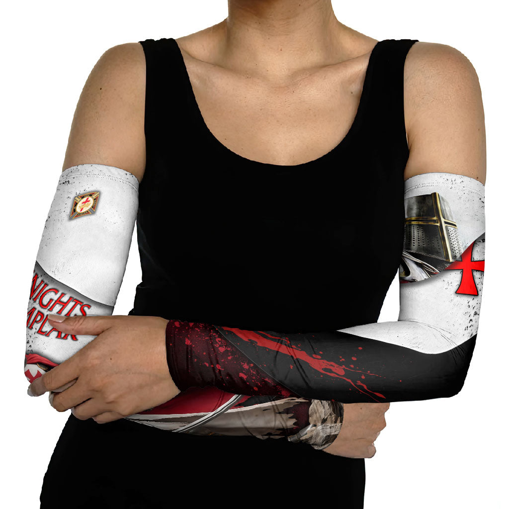 Knights Templar Arm Sleeves Crusader Warrior Full Armor Red Cross