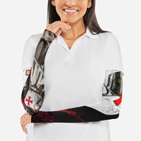 Knights Templar Arm Sleeves Crusader Warrior Full Armor Red Cross
