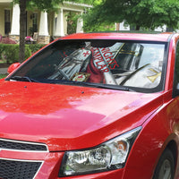 Knights Templar Auto Sun Shade Crusader Warrior Full Armor Red Cross
