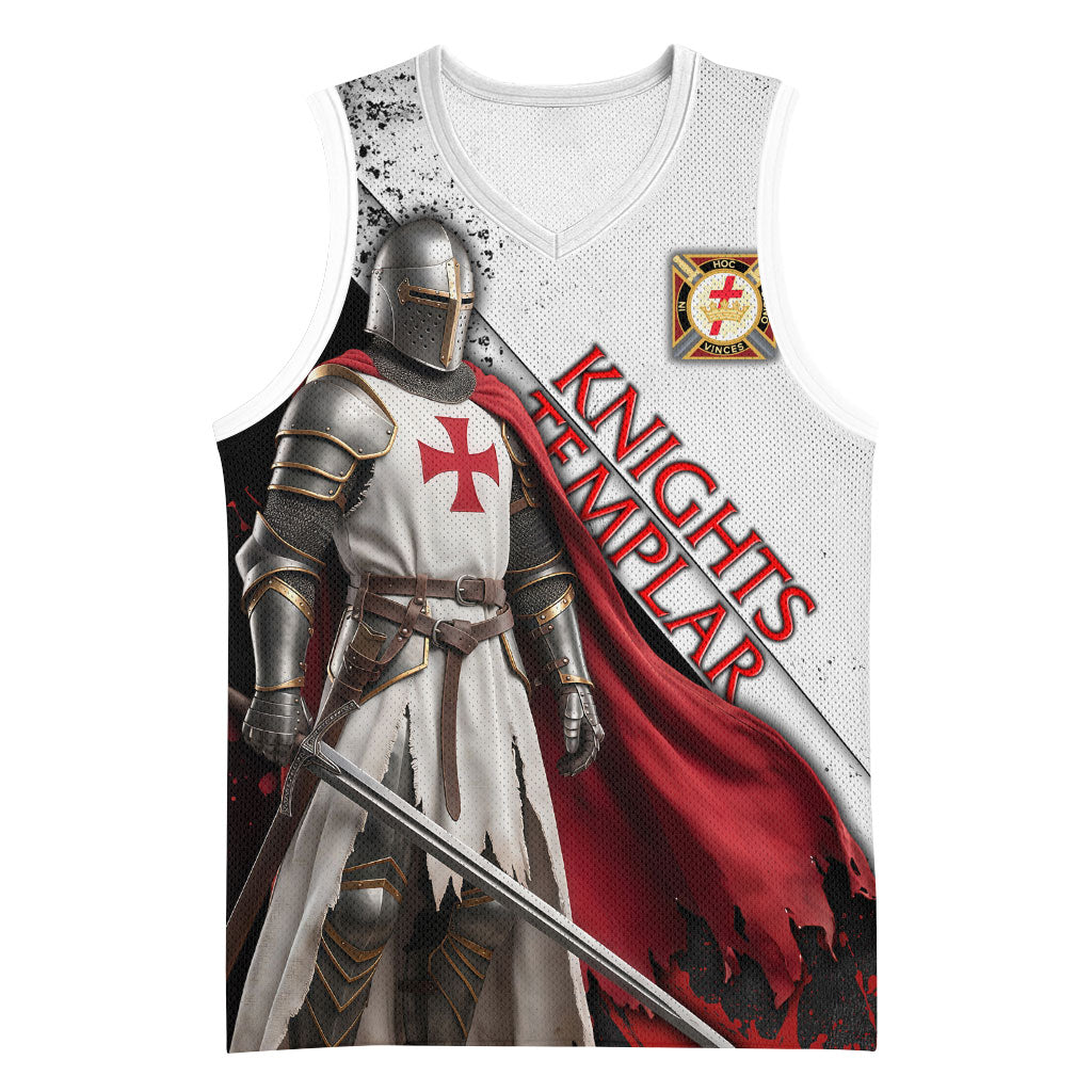 Knights Templar Basketball Jersey Crusader Warrior Full Armor Red Cross