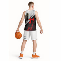 Knights Templar Basketball Jersey Crusader Warrior Full Armor Red Cross