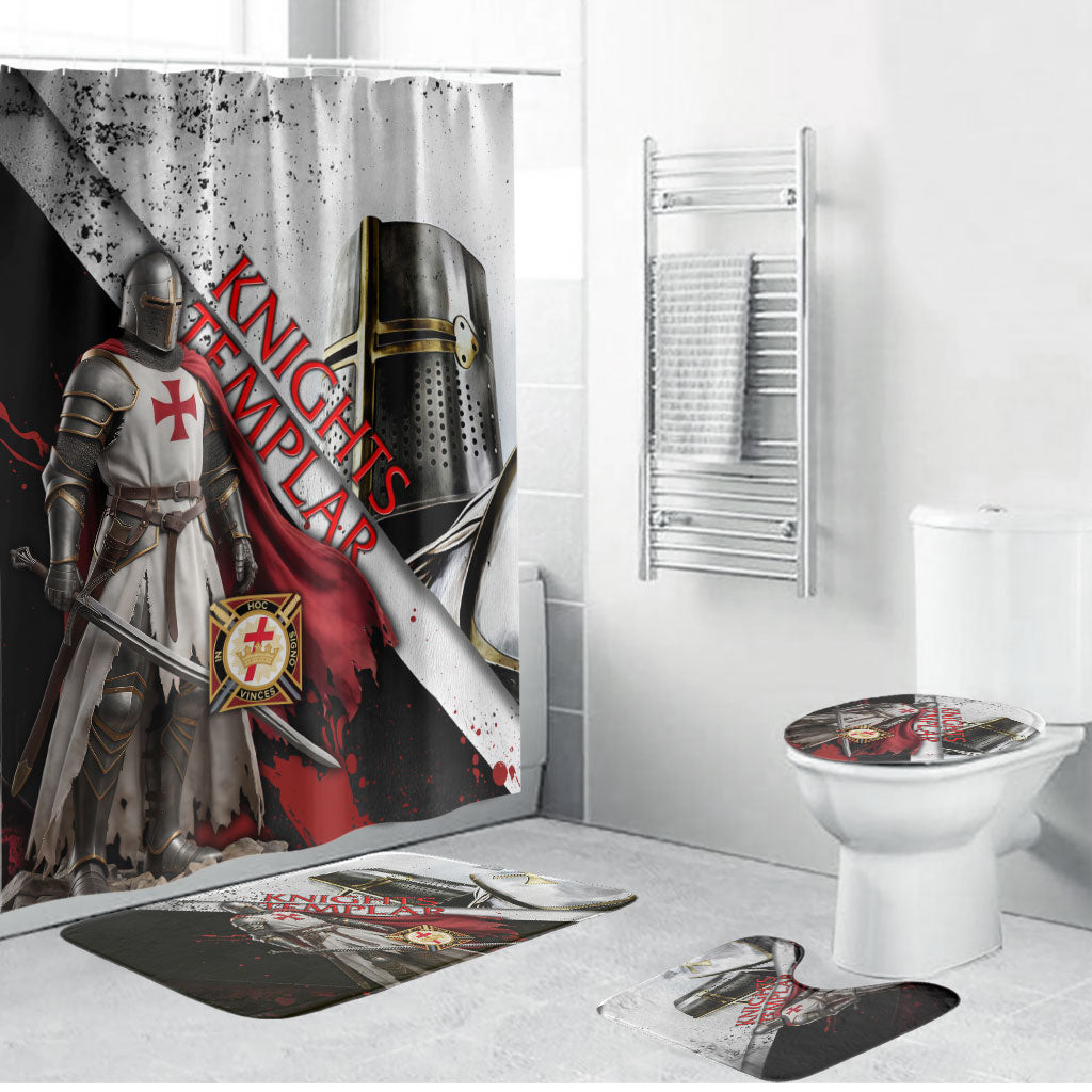 Knights Templar Bathroom Set Crusader Warrior Full Armor Red Cross