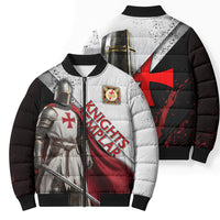 Knights Templar Bomber Puffer Jacket Crusader Warrior Full Armor Red Cross