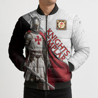 Knights Templar Bomber Puffer Jacket Crusader Warrior Full Armor Red Cross