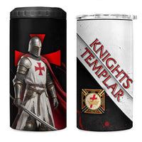 Knights Templar 4 in 1 Can Cooler Tumbler Crusader Warrior Full Armor Red Cross