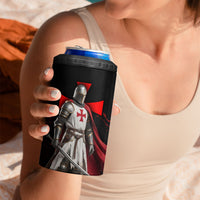 Knights Templar 4 in 1 Can Cooler Tumbler Crusader Warrior Full Armor Red Cross