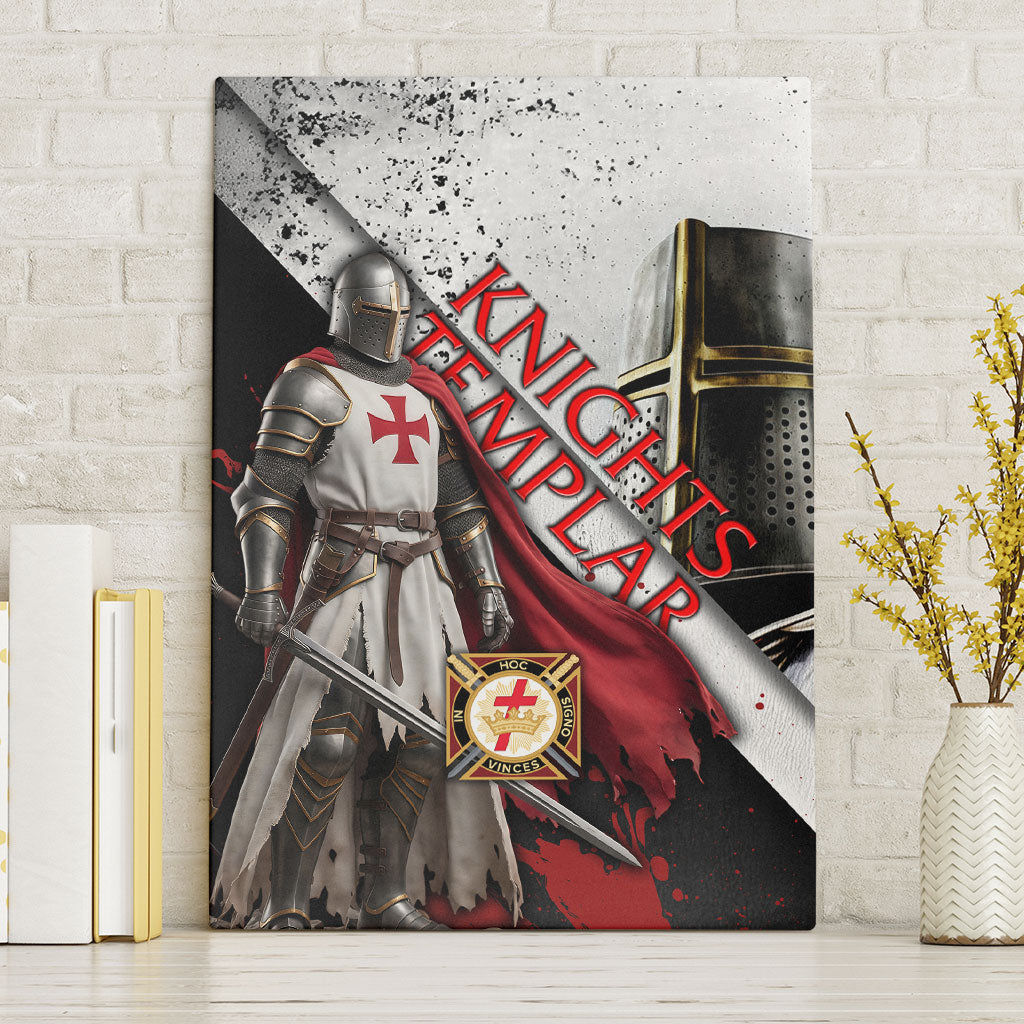 Knights Templar Canvas Wall Art Crusader Warrior Full Armor Red Cross