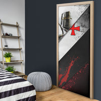 Knights Templar Door Cover Crusader Warrior Full Armor Red Cross