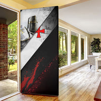 Knights Templar Door Cover Crusader Warrior Full Armor Red Cross