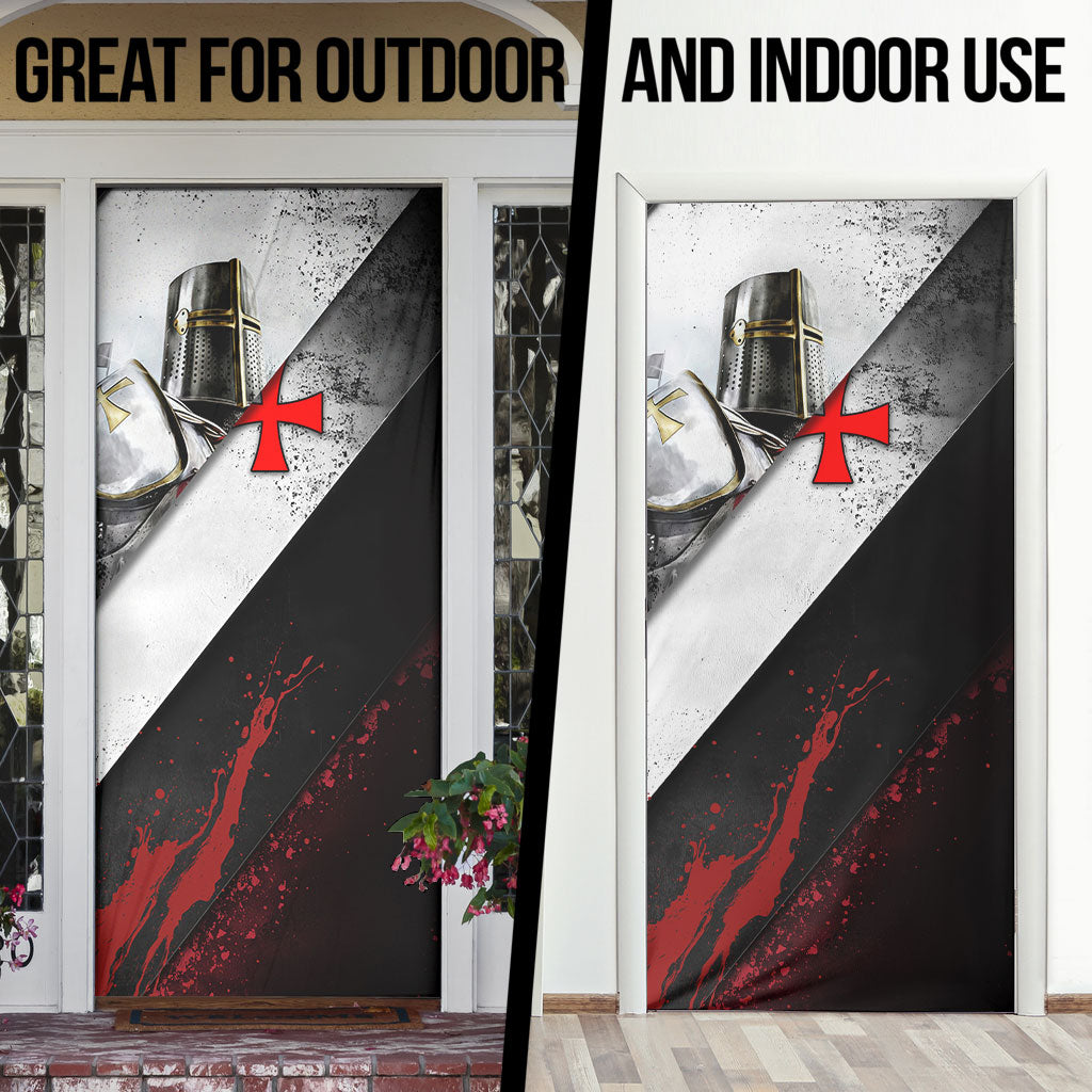 Knights Templar Door Cover Crusader Warrior Full Armor Red Cross
