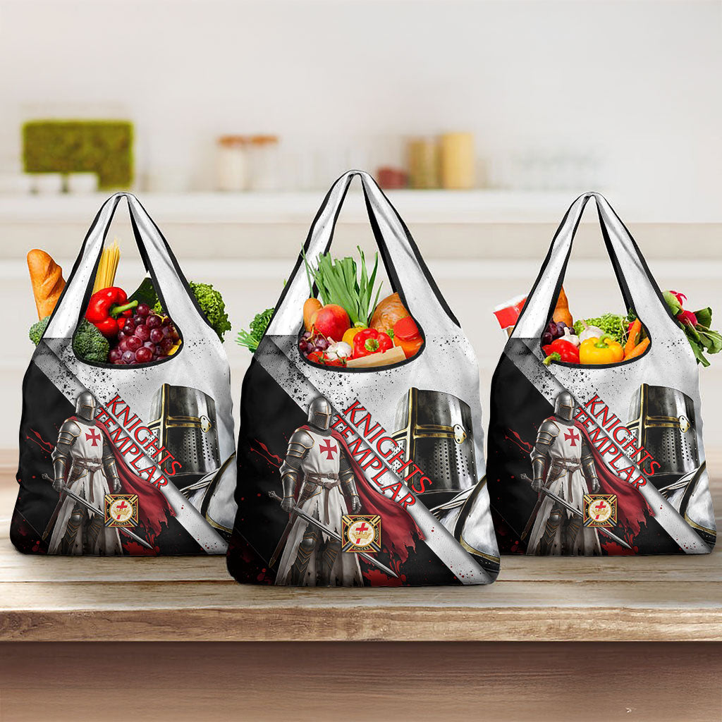 Knights Templar Grocery Bag Crusader Warrior Full Armor Red Cross
