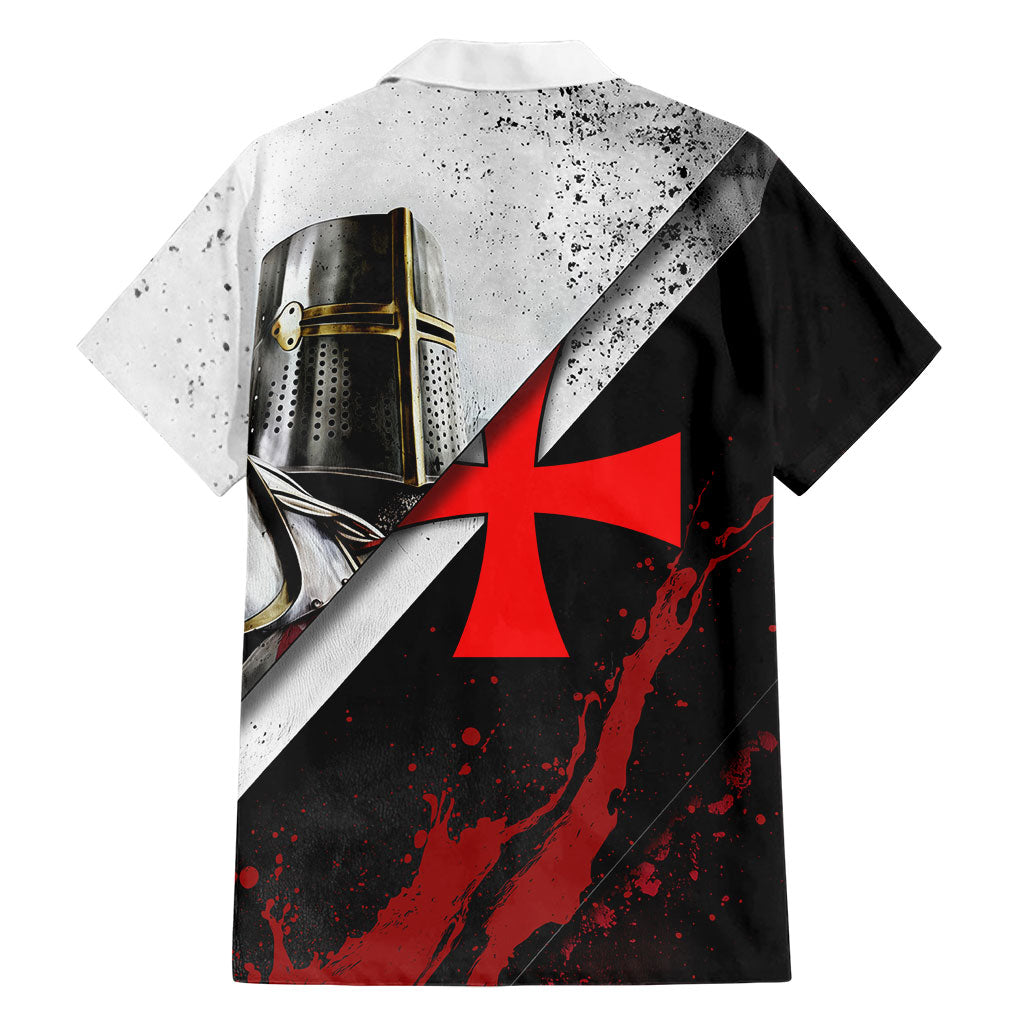 Knights Templar Hawaiian Shirt Crusader Warrior Full Armor Red Cross