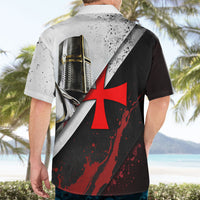 Knights Templar Hawaiian Shirt Crusader Warrior Full Armor Red Cross