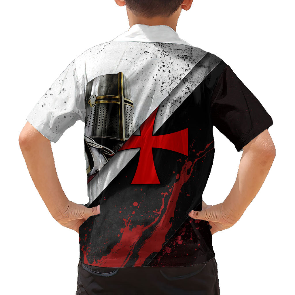 Knights Templar Hawaiian Shirt Crusader Warrior Full Armor Red Cross