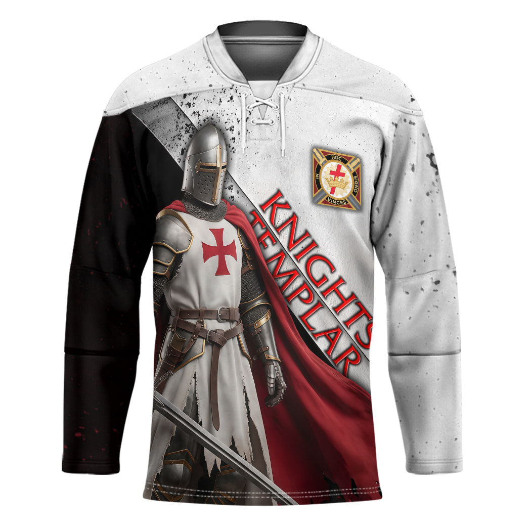 Knights Templar Hockey Jersey Crusader Warrior Full Armor Red Cross