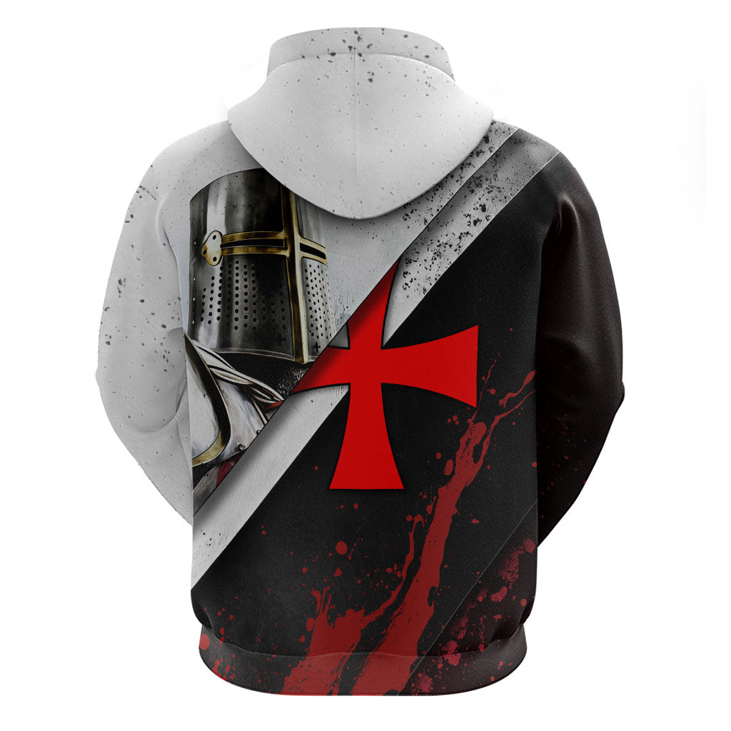 Knights Templar Hoodie Crusader Warrior Full Armor Red Cross