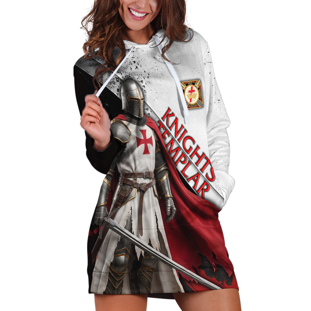 Knights Templar Hoodie Dress Crusader Warrior Full Armor Red Cross