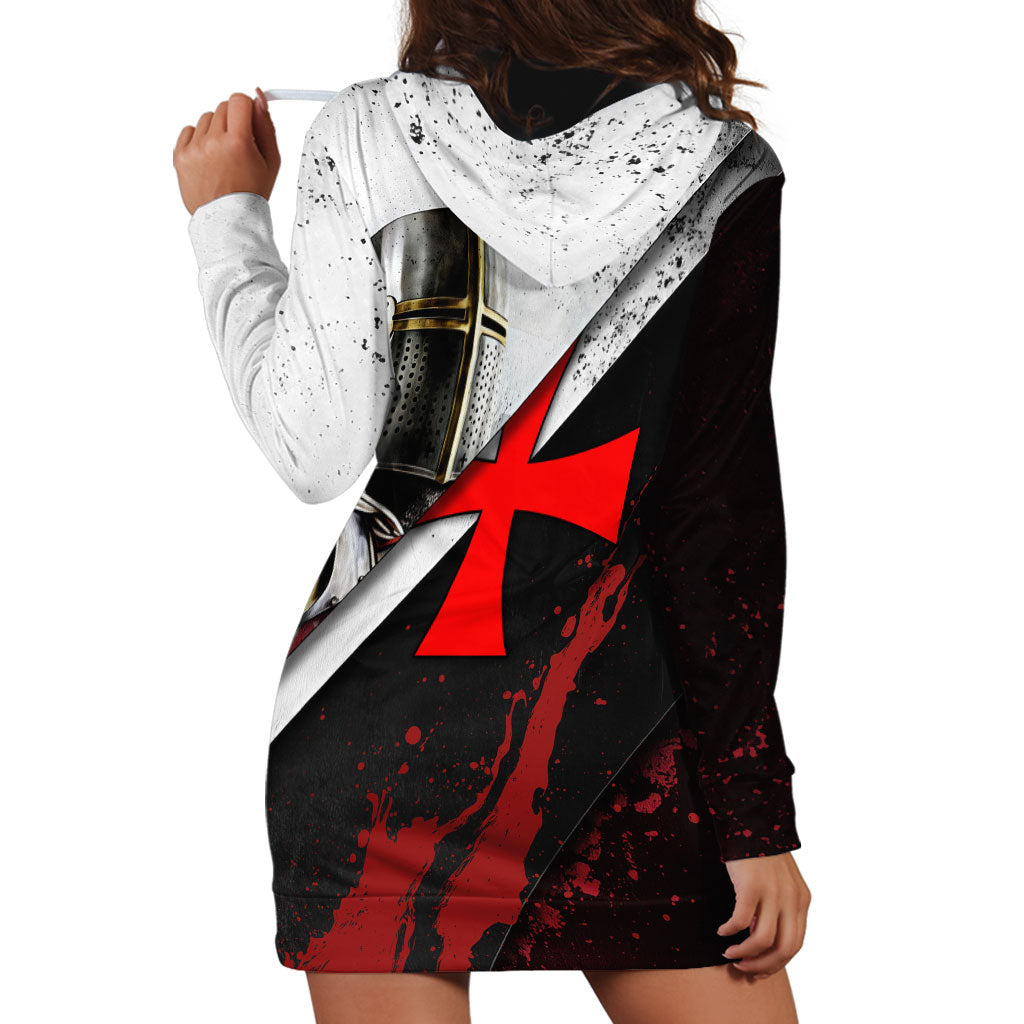 Knights Templar Hoodie Dress Crusader Warrior Full Armor Red Cross
