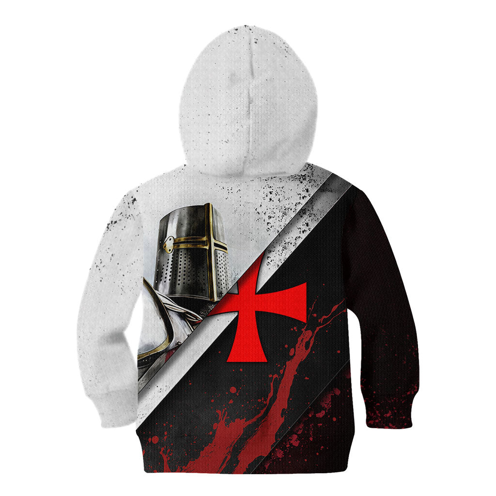 Knights Templar Kid Hoodie Crusader Warrior Full Armor Red Cross