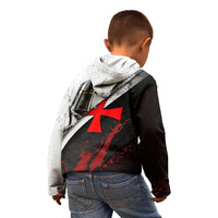 Knights Templar Kid Hoodie Crusader Warrior Full Armor Red Cross