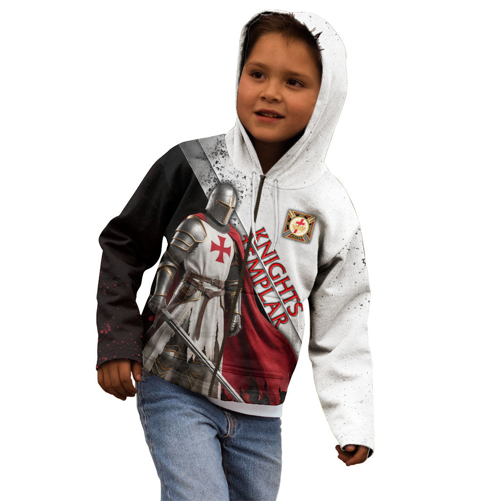 Knights Templar Kid Hoodie Crusader Warrior Full Armor Red Cross
