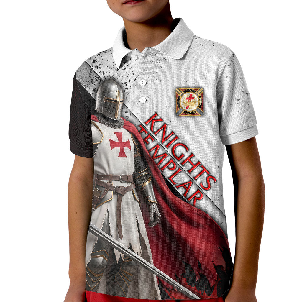 Knights Templar Kid Polo Shirt Crusader Warrior Full Armor Red Cross