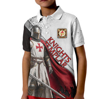 Knights Templar Kid Polo Shirt Crusader Warrior Full Armor Red Cross