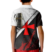 Knights Templar Kid Polo Shirt Crusader Warrior Full Armor Red Cross