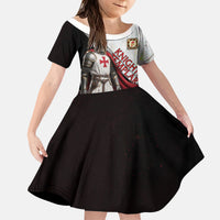 Knights Templar Kid Short Sleeve Dress Crusader Warrior Full Armor Red Cross