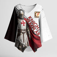 Knights Templar Kimono Sleeve Blouse Crusader Warrior Full Armor Red Cross