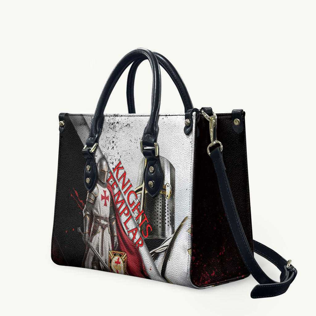 Knights Templar Leather Bag Crusader Warrior Full Armor Red Cross