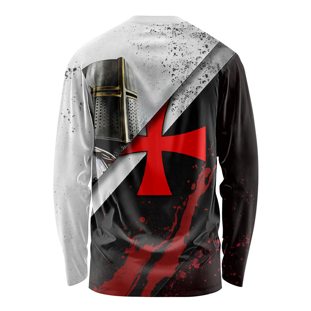 Knights Templar Long Sleeve Shirt Crusader Warrior Full Armor Red Cross