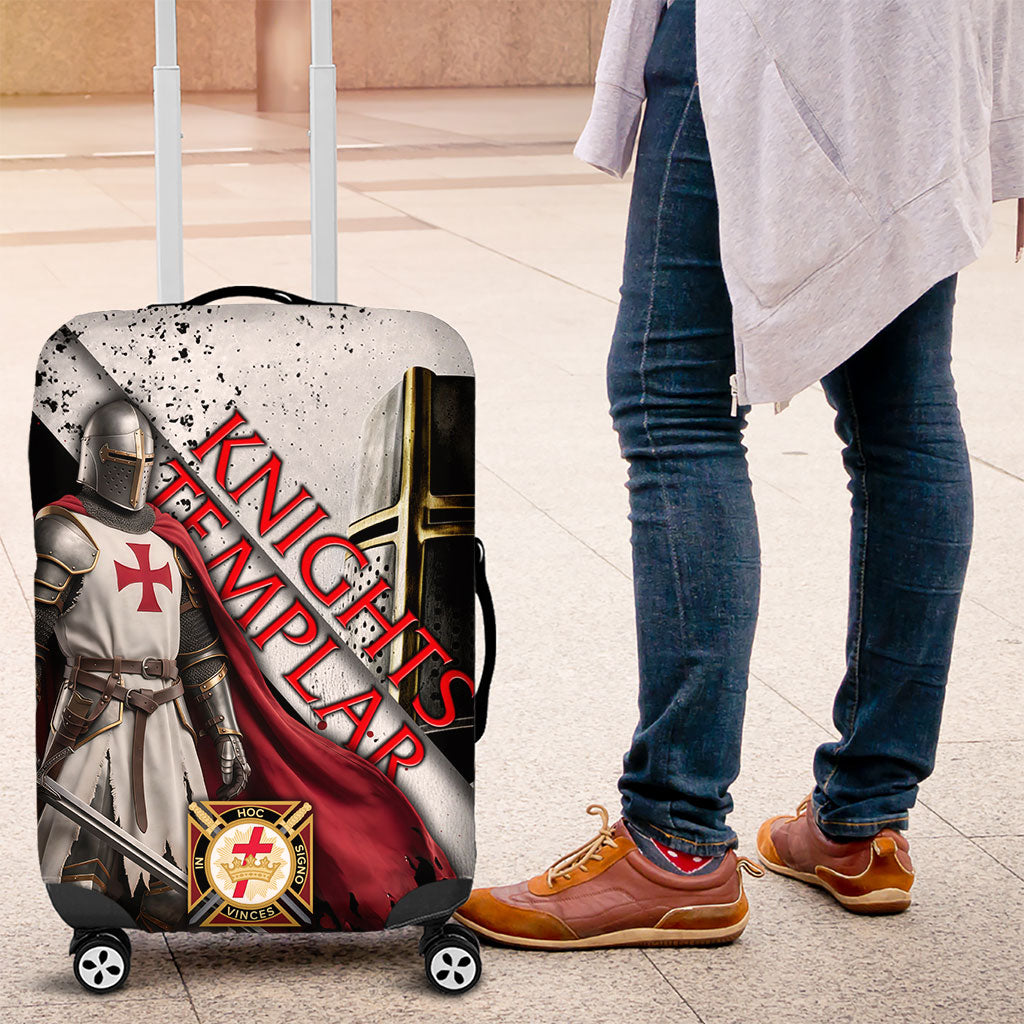Knights Templar Luggage Cover Crusader Warrior Full Armor Red Cross