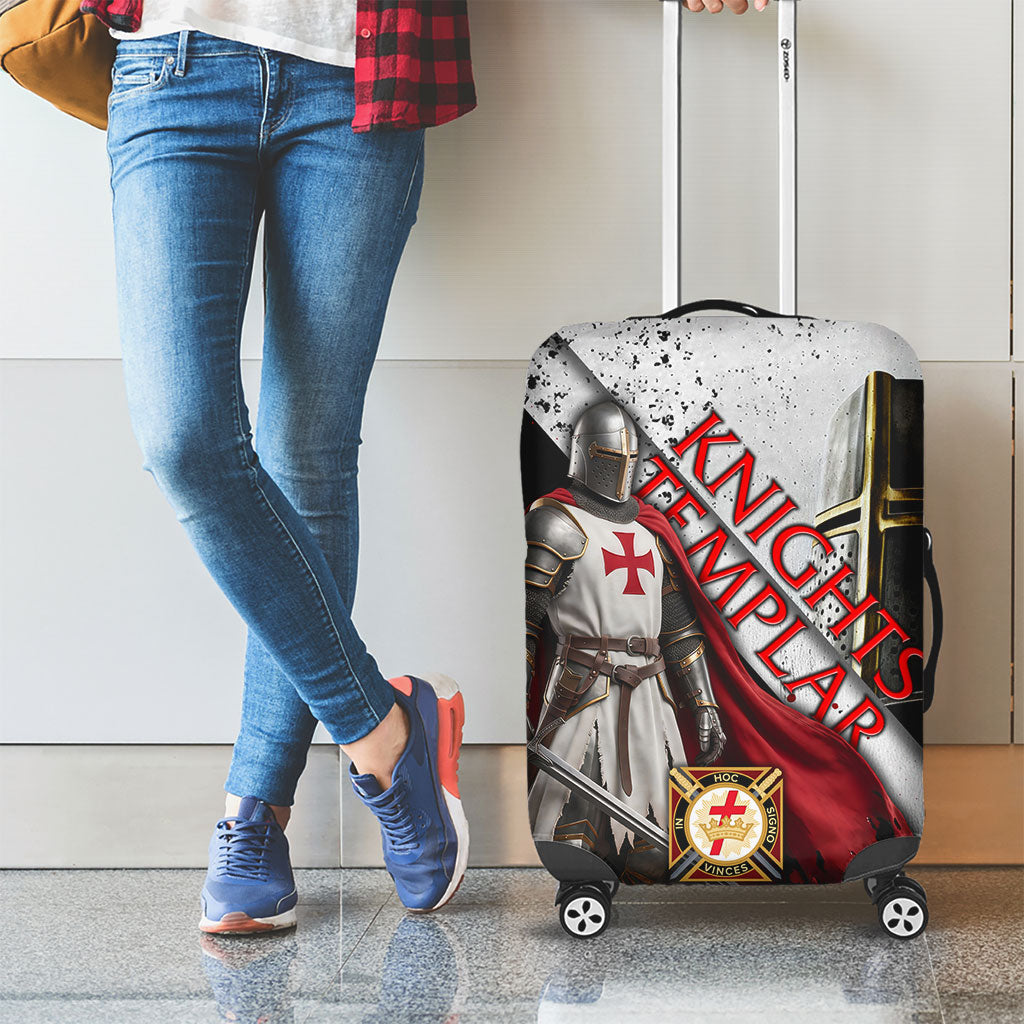 Knights Templar Luggage Cover Crusader Warrior Full Armor Red Cross