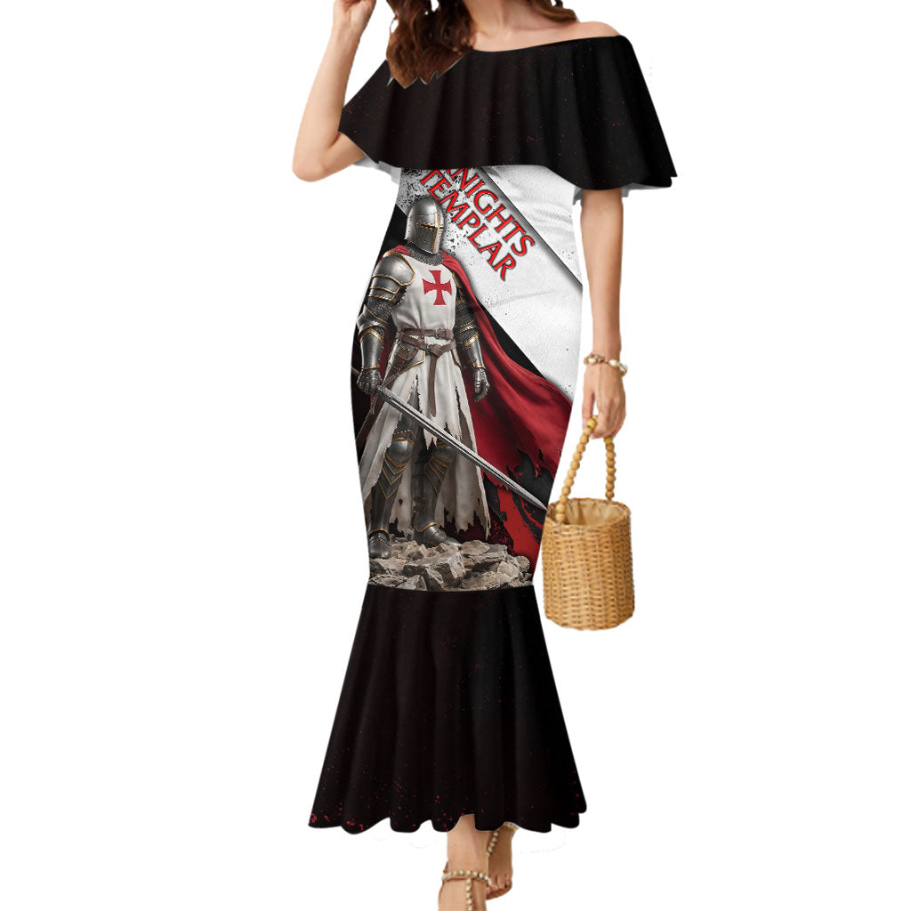 Knights Templar Mermaid Dress Crusader Warrior Full Armor Red Cross