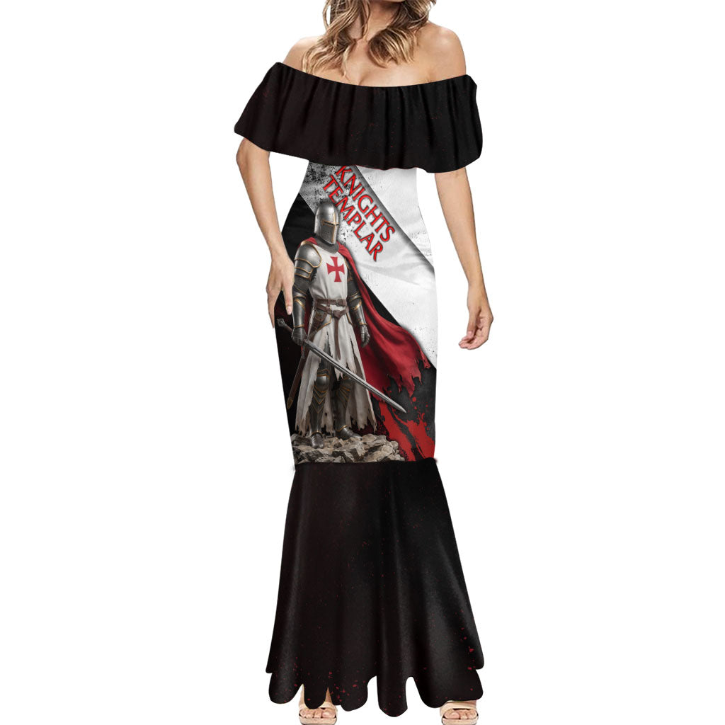 Knights Templar Mermaid Dress Crusader Warrior Full Armor Red Cross