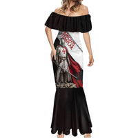 Knights Templar Mermaid Dress Crusader Warrior Full Armor Red Cross