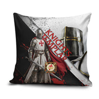 Knights Templar Pillow Cover Crusader Warrior Full Armor Red Cross