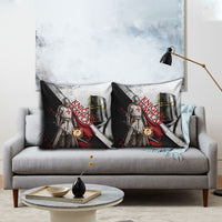 Knights Templar Pillow Cover Crusader Warrior Full Armor Red Cross