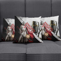 Knights Templar Pillow Cover Crusader Warrior Full Armor Red Cross