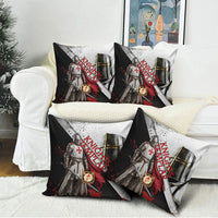 Knights Templar Pillow Cover Crusader Warrior Full Armor Red Cross