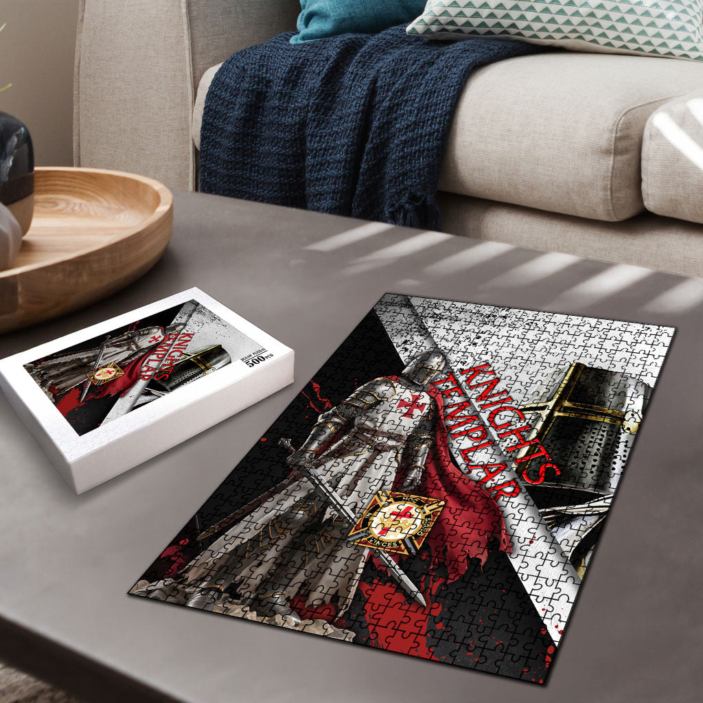 Knights Templar Puzzle Crusader Warrior Full Armor Red Cross