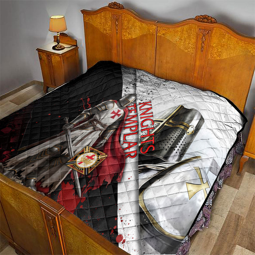 Knights Templar Quilt Crusader Warrior Full Armor Red Cross