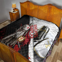 Knights Templar Quilt Crusader Warrior Full Armor Red Cross